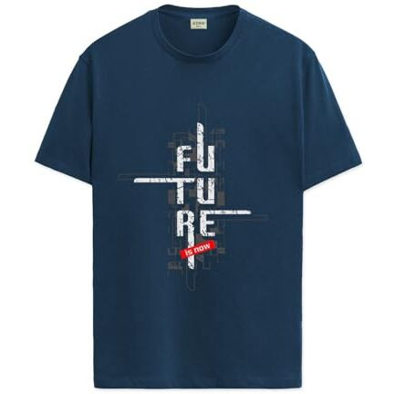 Adro Men's Graphic Printed 100% Cotton T-Shirt - Regular Fit, Printed T-Shirts For Men (Rn24-Ftr-Sb_Teal_Xl)