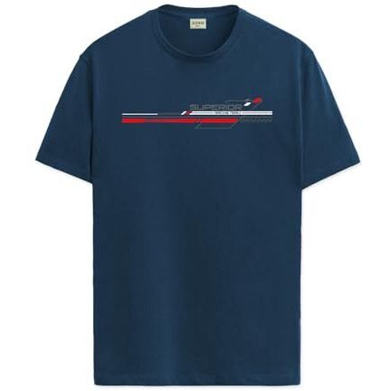 Adro Men's Graphic Printed 100% Cotton T-Shirt - Regular Fit, Printed T-Shirts For Men (Rn24-Rac-Sb_Teal_S)