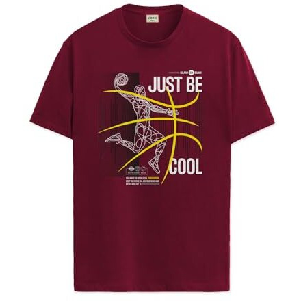 Adro Men's Graphic Printed 100% Cotton T-Shirt - Regular Fit, Printed T-Shirts For Men (Rn24-Bcl-Mr_Maroon_Xl)
