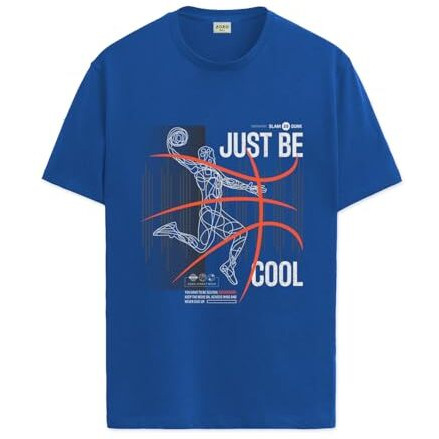 Adro Men's Graphic Printed 100% Cotton T-Shirt - Regular Fit, Printed T-Shirts For Men (Rn24-Bcl-Rb_Royal Blue_2Xl)