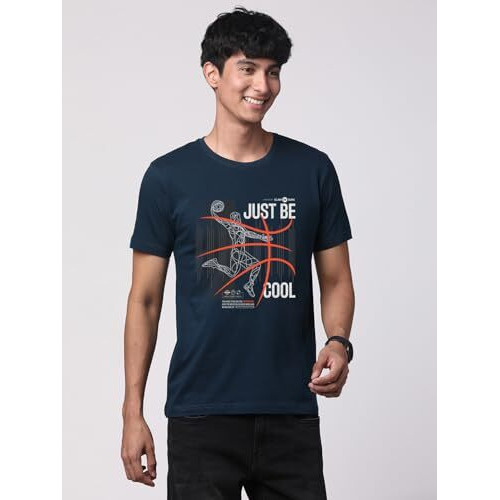 Adro Men's Graphic Printed 100% Cotton T-Shirt - Regular Fit, Printed T-Shirts For Men (Rn24-Bcl-Sb_Teal_2Xl)