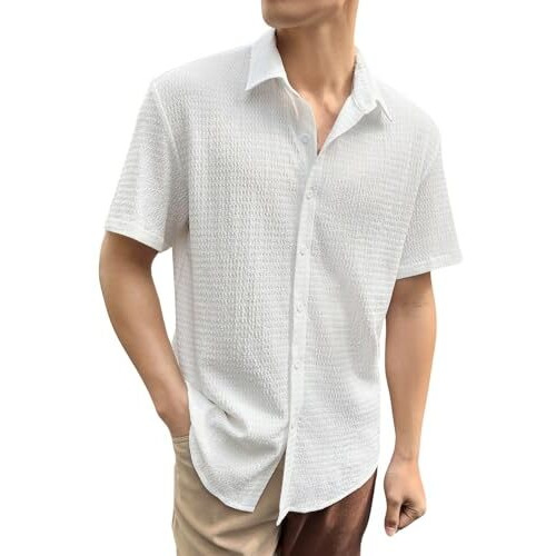 Dhruvi Trendz Mens Rayon Shirt Regular Fit Casual (Dt-Ms-6152_White_Xl)