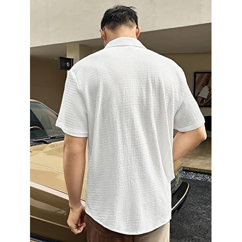 Dhruvi Trendz Mens Rayon Shirt Regular Fit Casual (Dt-Ms-6152_White_Xl)