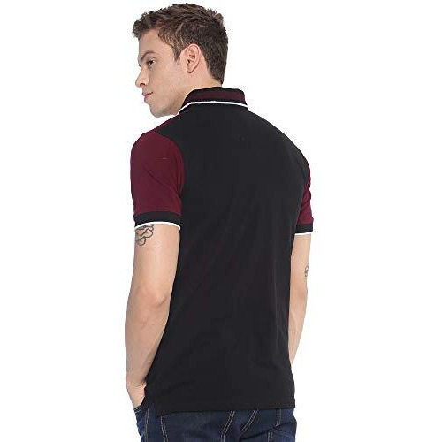 Adro Premium Men's Regular Fit Polo T-Shirt (Burgundy S)