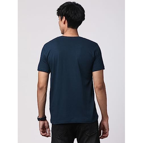 Adro Mens Believe In Your Self Printed T-Shirt (R22-M-Bel-Sb_Teal_M)