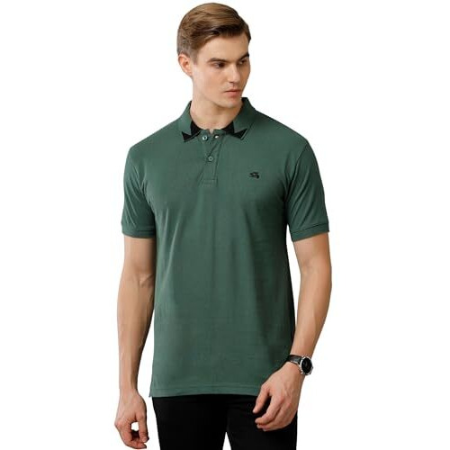 Adro Premium Cotton Polo For Men (P23-H-Pln_Green_ M)