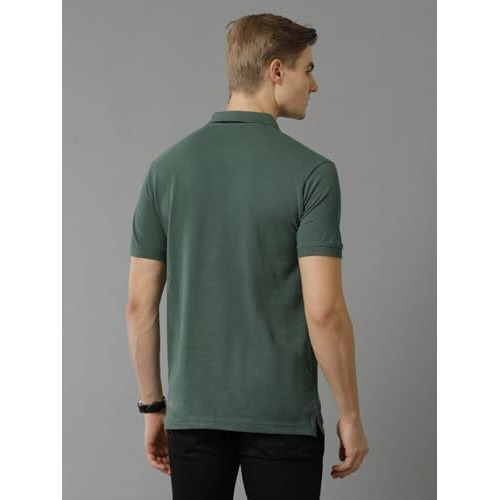 Adro Premium Cotton Polo For Men (P23-H-Pln_Green_ M)