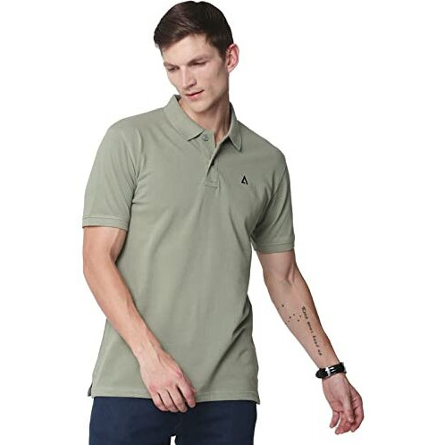 Adro Men's Premium Cotton Polo T-Shirt (Pn23-M-Pln-Ol_Olive_S)