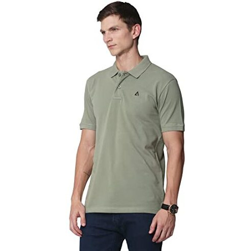 Adro Men's Premium Cotton Polo T-Shirt (Pn23-M-Pln-Ol_Olive_S)