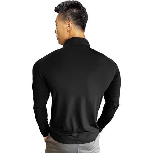 Eyebogler Men High Neck Colourblocked Full Sleeve Regualr Fit T-Shirt