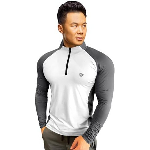 Eyebogler Men High Neck Colourblocked Full Sleeve Regualr Fit T-Shirt