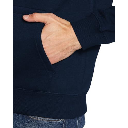 Adro Men's Cotton Neck Hooded Sweatshirt (H21-M-Nky-Nb_Navy_2Xl)