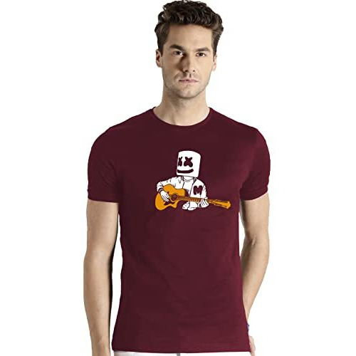 Adro Mens Graphic Printed T-Shirts (Rnr-M-Mmg-Mr_Maroon_Xl)