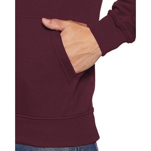 Adro Men's Cotton Neck Hooded Sweatshirt (H21-M-Byo-Mr_Maroon_2Xl)