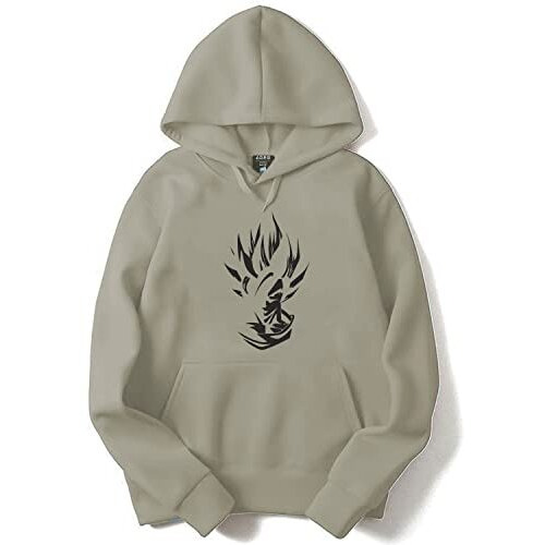 Adro Men's Cotton Hooded Neck Hooded Sweatshirt (H21-M-Gok-Ch_Beige_M)