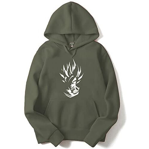 Adro Men's Cotton Neck Hooded Sweatshirt (H21-M-Gok-Ol_Olive_2Xl)