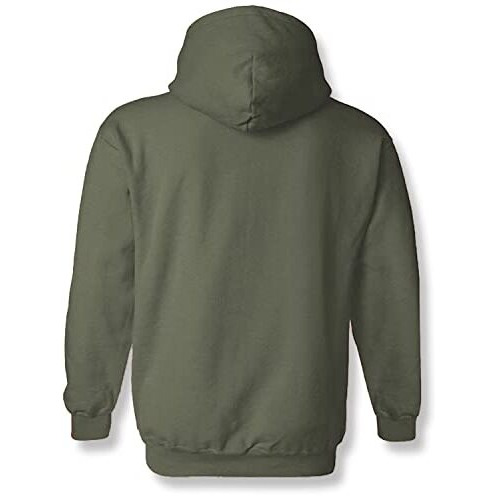 Adro Men's Cotton Neck Hooded Sweatshirt (H21-M-Gok-Ol_Olive_2Xl)