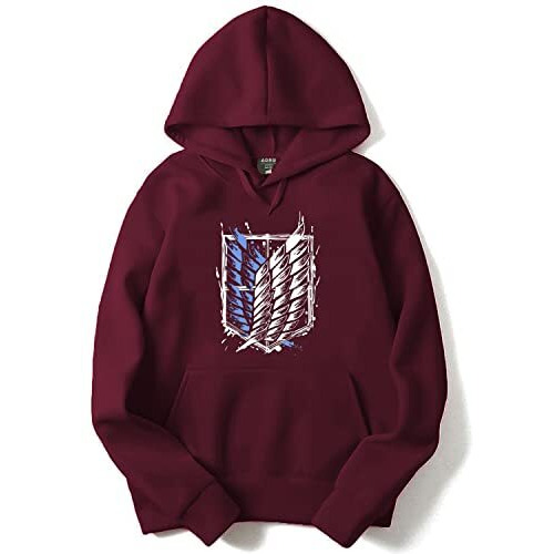 Adro Men's Cotton Neck Hooded Sweatshirt (H22-1-Winn-Mr_Maroon_2Xl)