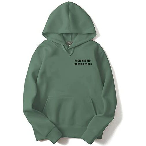 Adro Men's Cotton Neck Hooded Sweatshirt (H22-1-Bed-Pt_Pista_S)