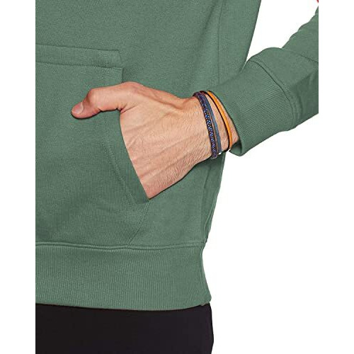 Adro Men's Cotton Neck Hooded Sweatshirt (H22-M-Pln-Pt_Pista_Xl)