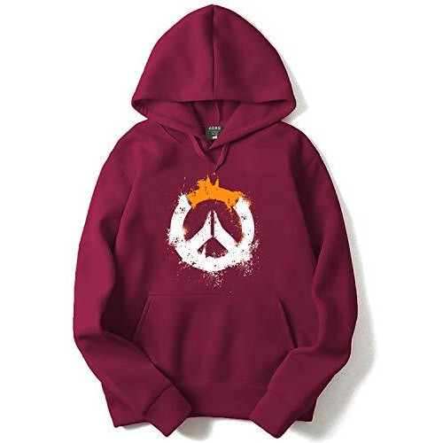 Adro Men's Cotton Neck Hooded Sweatshirt (H20-M-Pc-Mr_Maroon_L)