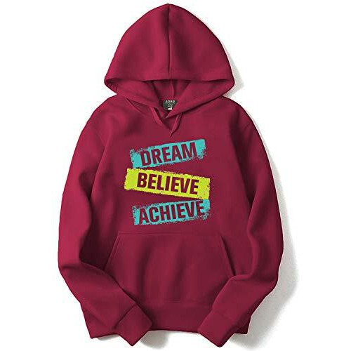 Adro Printed Hoodies/Sweatshirts For Men & Women (H-M-Dbaa-Mr_Maroon_M)