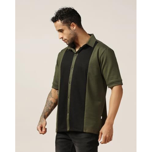 Leriya Fashion Men's Regular Fit Shirt (Lf-Ms-6172_Olive