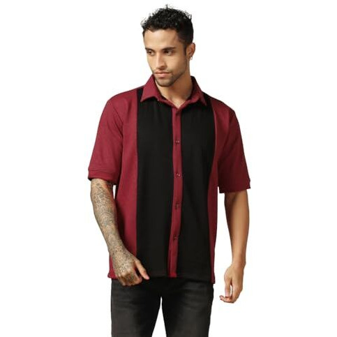 Leriya Fashion Men's Regular Fit Shirt (Lf-Ms-6172_Red