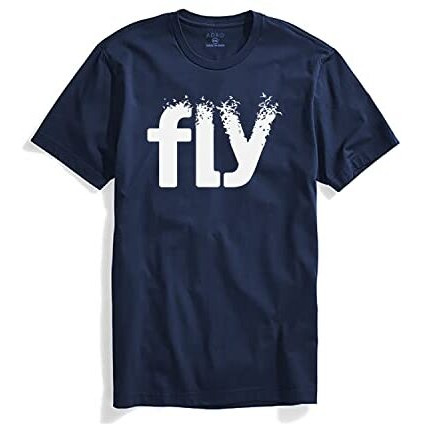 Adro Men's Printed Cotton T-Shirt | Regular Fit | Round Neck | Rnr-M-Fly-Nb-M Navy Blue