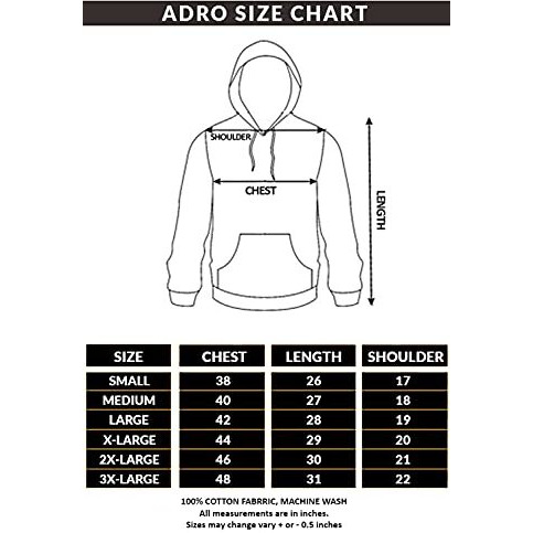 Adro Men's Cotton Neck Hooded Sweatshirt (H21-M-Cap-Bl_Black_L)