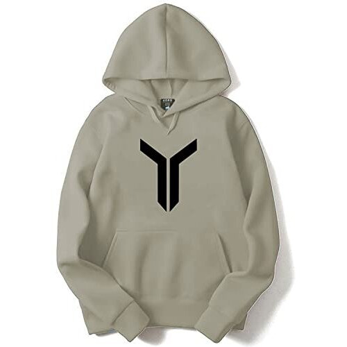 Adro Men's Cotton Neck Hooded Sweatshirt (H22-M-Lnn-Ch_Beige_S)