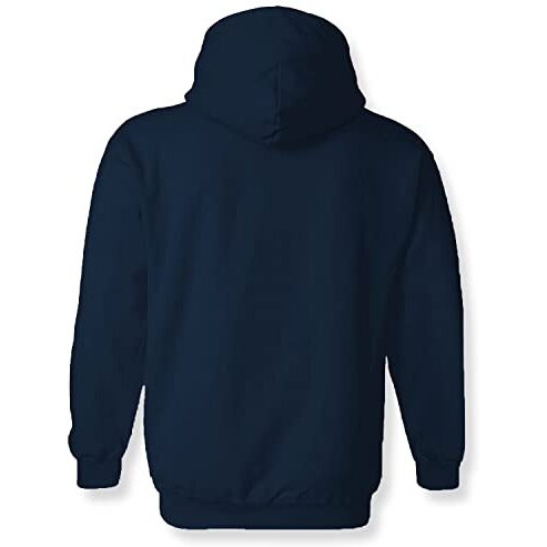 Adro Men's Cotton Neck Hooded Sweatshirt (H22-M-Lnn-Nb_Navy_2Xl)