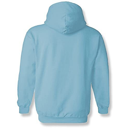 Adro Men's Cotton Neck Hooded Sweatshirt (H22-M-Lnn-Sk_Skyblue_M)