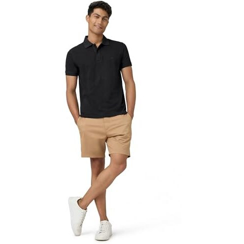 Xyxx Cotton Men's Solid Regular Fit Shirt (Xy_Cr14_Polo T-Shirt_1_Black, 2Xl