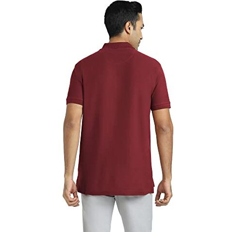 Xyxx Men's Cotton Solid Relaxed Fit T-Shirt (Xy_Cr14_Polo Tshirt_1_Bold Burgundy