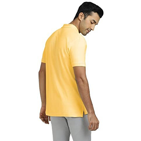 Xyxx Men's Cotton Solid Relaxed Fit T-Shirt (Xy_Cr14_Polo Tshirt_1_Butter Yellow