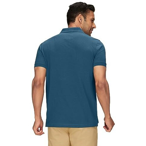 Xyxx Men's Cotton Solid Regular Fit Shirt (Xy_Cr14_Polo Tshirt_1_Indian Blue