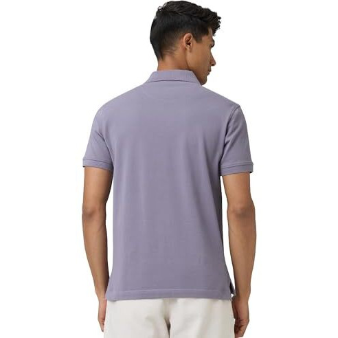 Xyxx Men's Cotton Solid Regular Fit T-Shirt (Xy_Cr14_Polo Tshirt_1_Misty Lilac