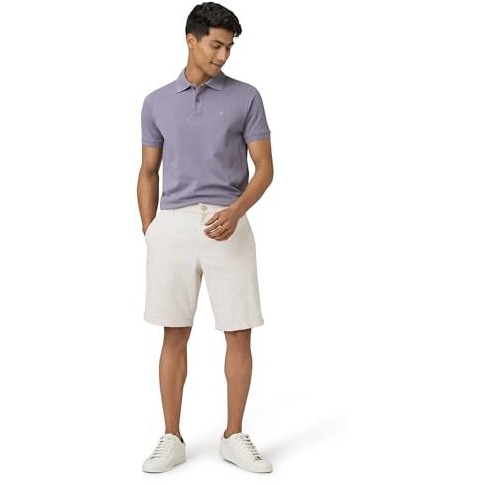Xyxx Men's Cotton Solid Regular Fit T-Shirt (Xy_Cr14_Polo Tshirt_1_Misty Lilac