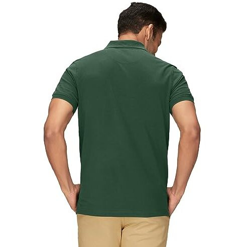 Xyxx Men's Solid Regular Fit Shirt (Xy_Cr14_Polo Tshirt_1_Oak Green