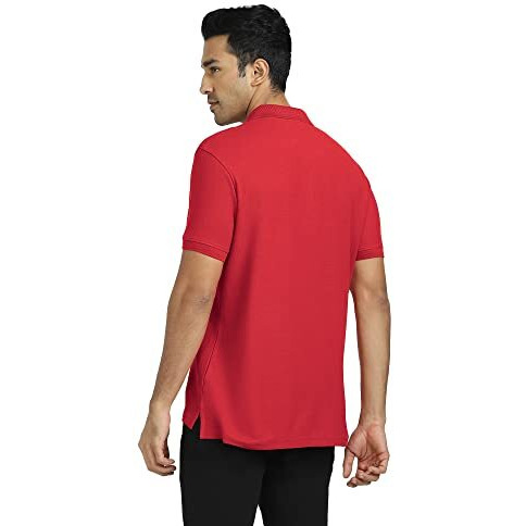 Xyxx Men's Cotton Solid Relaxed Fit T-Shirt (Xy_Cr14_Polo Tshirt_1_Red