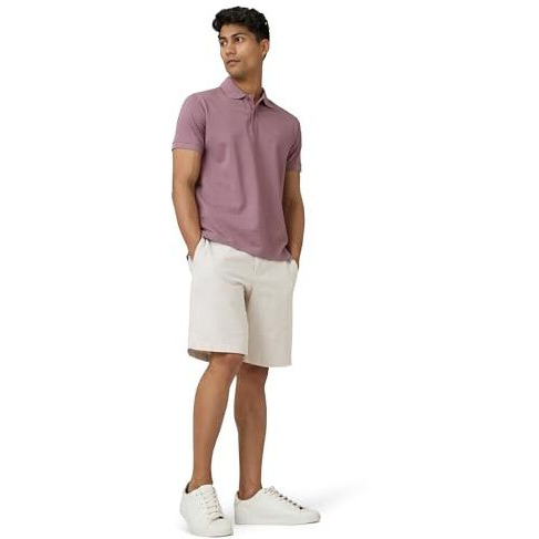 Xyxx Men's Cotton Solid Regular Fit T-Shirt (Xy_Cr14_Polo Tshirt_1_Rose Blush