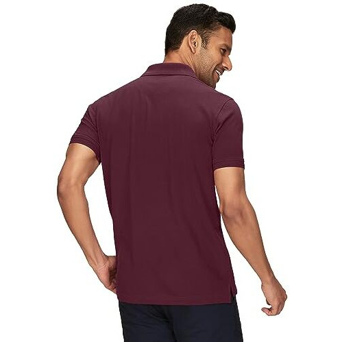 Xyxx Men's Cotton Solid Regular Fit Shirt (Xy_Cr14_Polo Tshirt_1_Wine