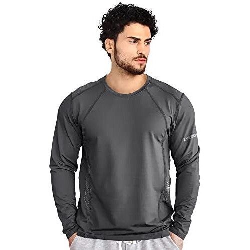 Eyebogler Mens Dry Fit Round Neck Full Sleeve Casual Tshirt Pack Of 2
