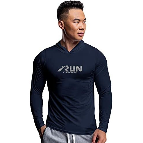 Eyebogler Mens Dry Fit Hooded Neck Full Sleeve Casual Tshirt Pack Of 2