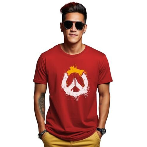 Adro Mens Printed T-Shirt For Men | R22-M-Pc-Rd-S Red