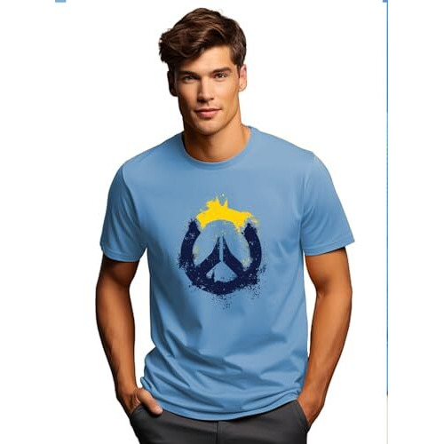 Adro Mens Printed T-Shirt For Men | R22-M-Pc-Sk-S Sky Blue