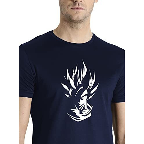 Adro Anime Printed Mens T-Shirts (Rnr-M-Gok-Nb_Navy_Xl)