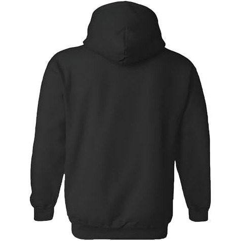 Adro Mens Printed Hoodies In Premium Cotton Fleece 340 Gsm (H23-M-Cre-Bl_Black_2Xl)