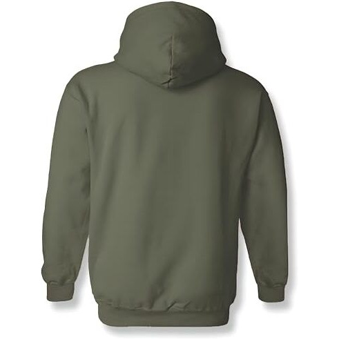 Adro Mens Printed Hoodies In Premium Cotton Fleece 340 Gsm (H23-M-Cre-Ol_Olive_Xl)
